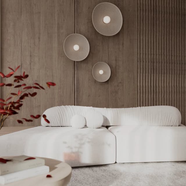 Прямой диван Andre 2 модуля белый 318х134 см. - Изображение 1