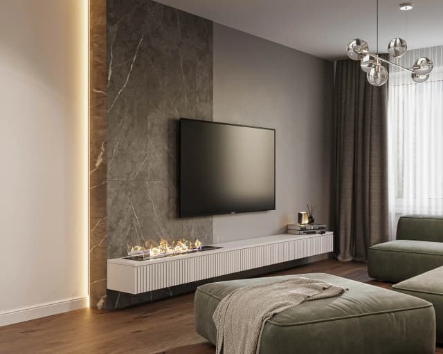 Прямой диван Smart 2 модуля со спинкой бежевый 200x100 - Изображение -1