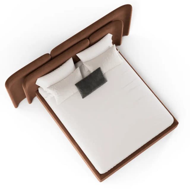 Кровать двуспальная Elysium Grand 5 с высоким широким изголовьем и подъемным механизмом. - Изображение -1