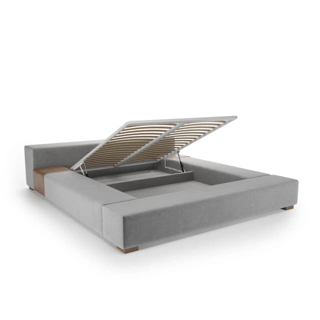 Кровать двуспальная Loft с мягким изголовьем и подъемным механизмом - Изображение 1