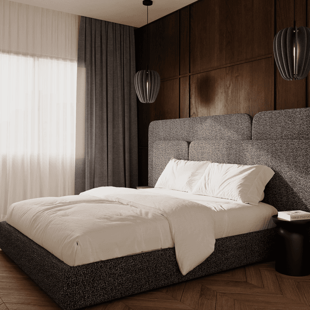 Кровать двуспальная Elysium Grand 4 с высоким широким изголовьем Elysium Grand. - Изображение -1